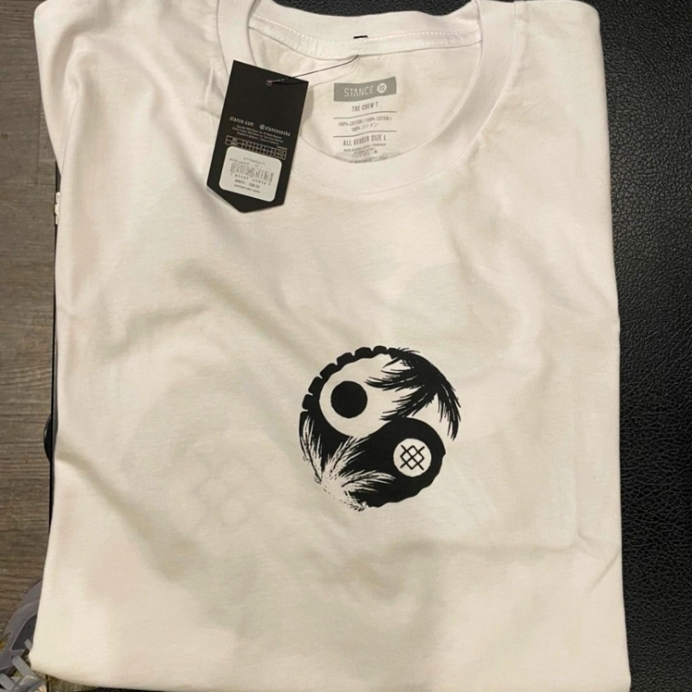 Large White And Black Stance Tee